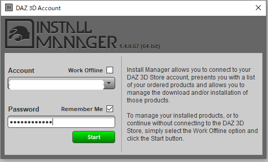 DAZ STUDIO PROのインストール